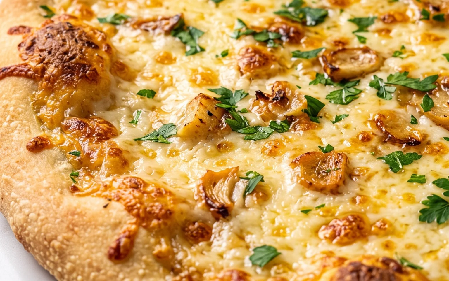 buttery garlic pizza