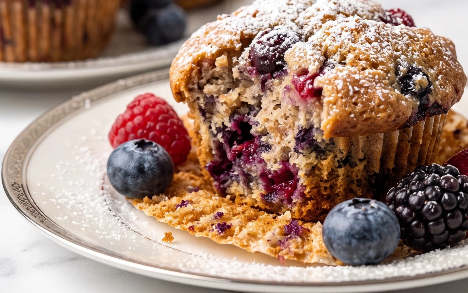 Bakery Style Mixed Berry Muffins | with Frozen Berries