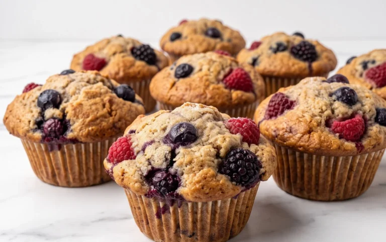 Bakery Style Mixed Berry Muffins | with Frozen Berries
