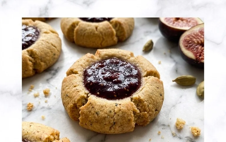 Cardamom Fig Thumbprint Cookies