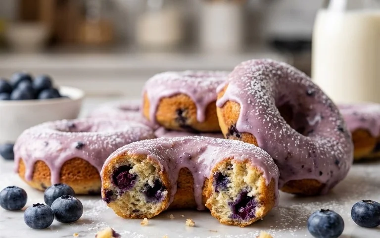 Blueberry Cake Donuts