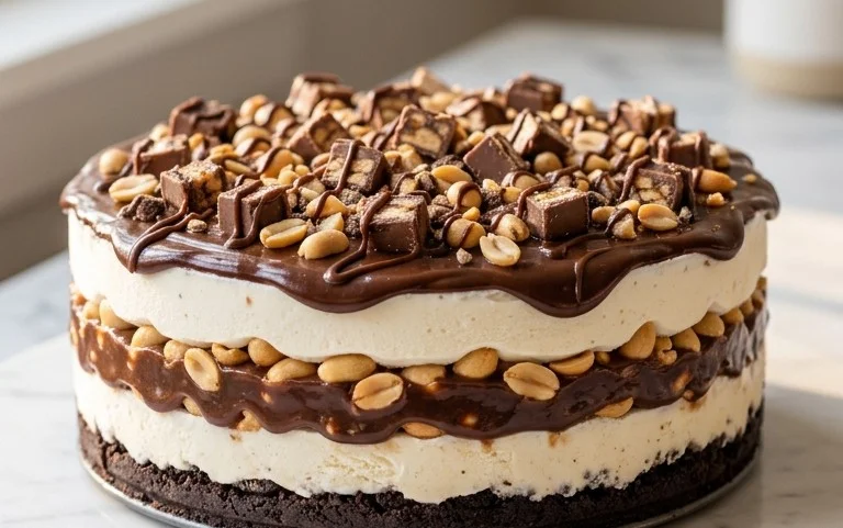 Buster Bar Ice Cream Cake