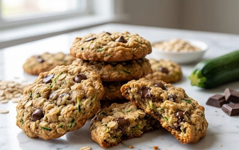 Healthy Zucchini Oatmeal Cookies