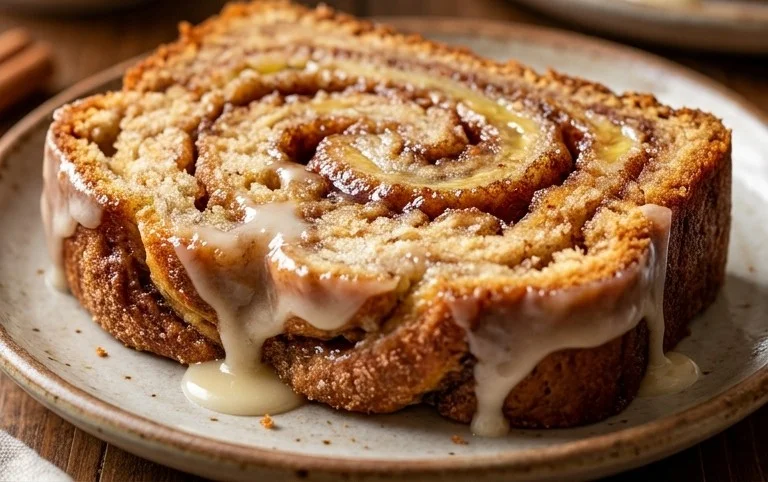 Cinnamon Roll Banana Bread