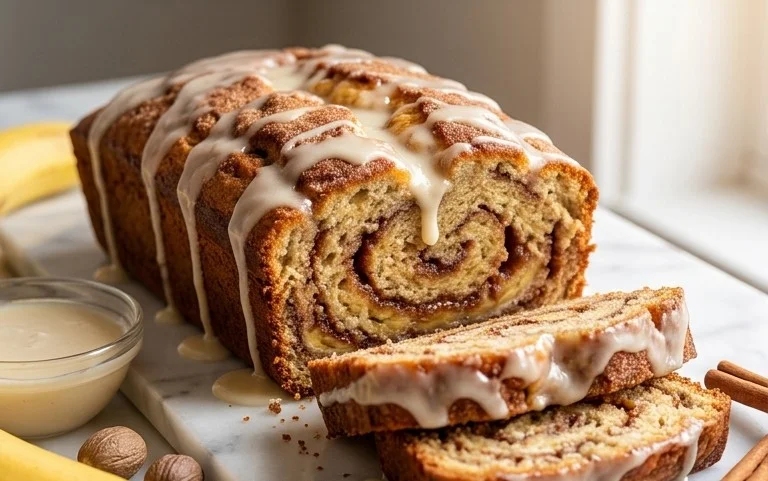 Cinnamon Roll Banana Bread