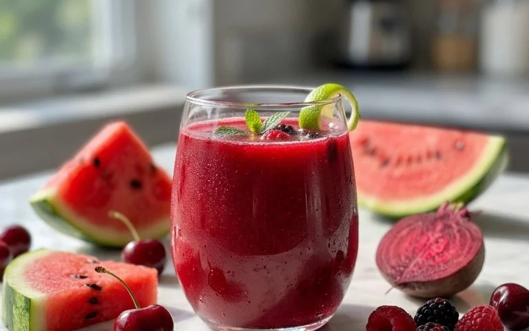 Watermelon Cherry Berry Beet Juice