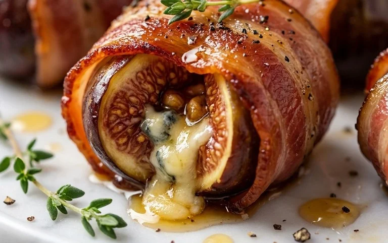 Beef Bacon Wrapped Stuffed Figs