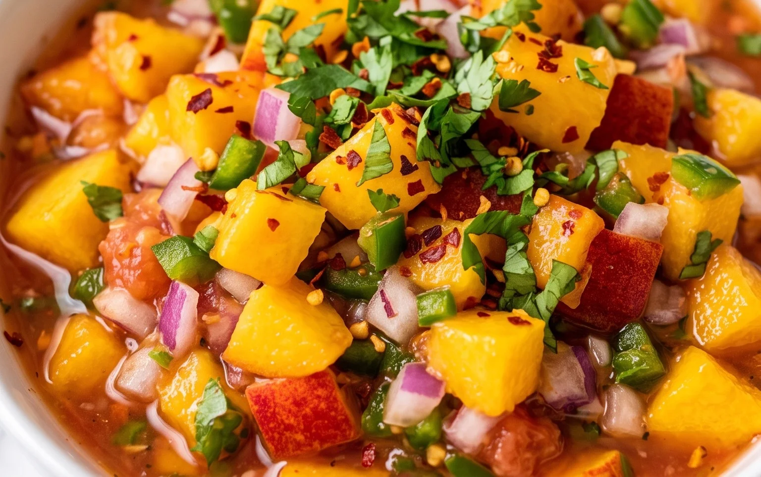 Sweet & Spicy Peach Salsa Canning Recipe