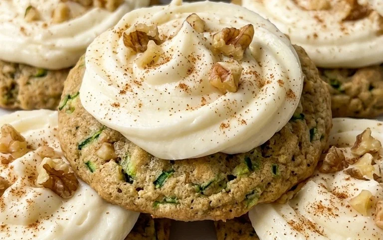 Zucchini Cookies with Cream Cheese Frosting