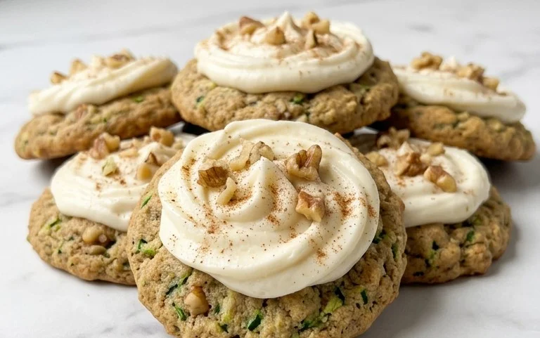 Zucchini Cookies with Cream Cheese Frosting